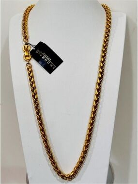 Givenchy Gold-Tone Vintage Braided Rope Necklace